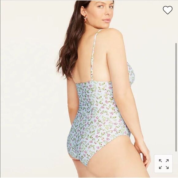 NWT J.Crew Plunge one-piece in cloud meadow floral size 24 - Picture 3 of 7